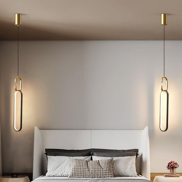 Led Oval Linear Pendant Light