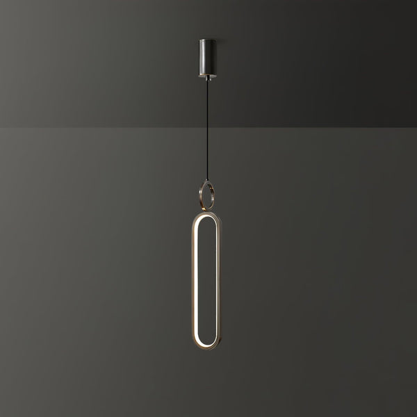 Led Oval Linear Pendant Light