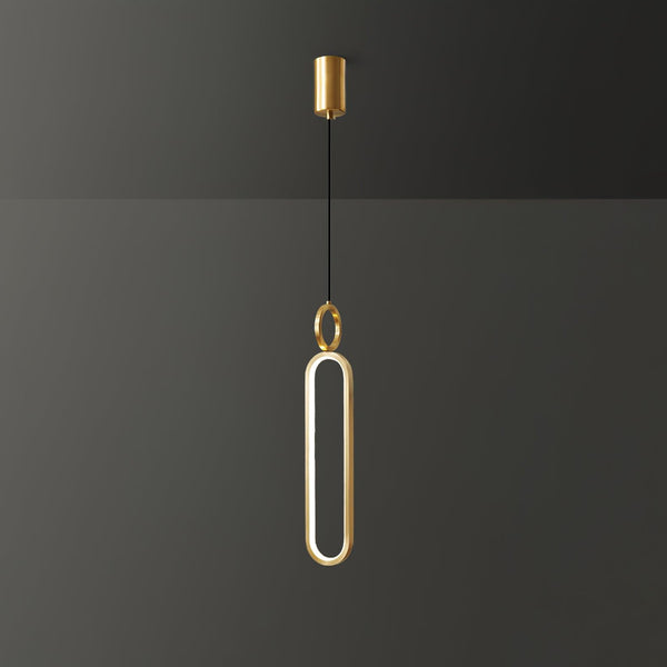 Led Oval Linear Pendant Light
