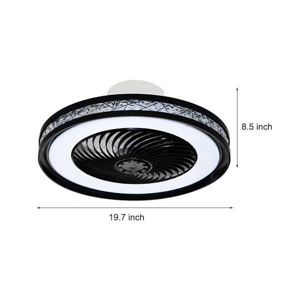 Nordic Minimalist Household Stepless Dimming Integrated Ceiling Fan Lamp