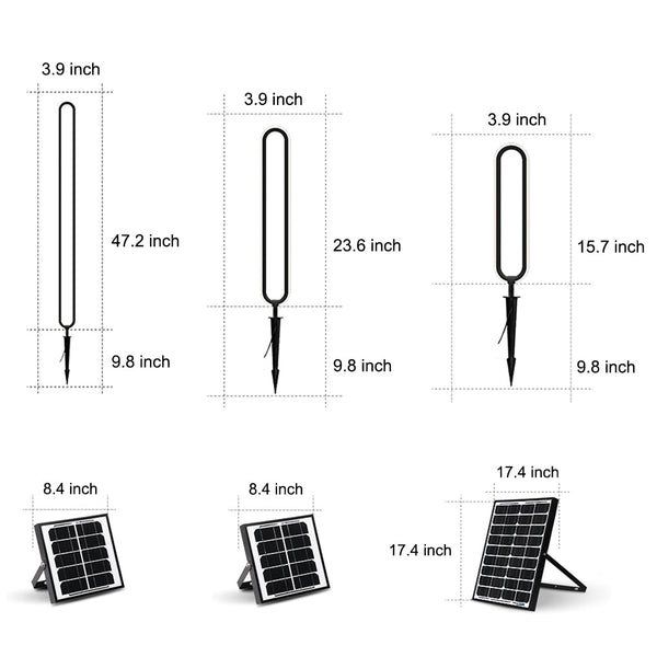 Outdoor Modern Minimalist Waterproof Oval Ring Courtyard Landscape Lighting Lamp