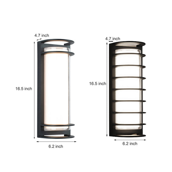 Outdoor Waterproof Double Layer Lampshade Gate Column Exterior Wall Sconces