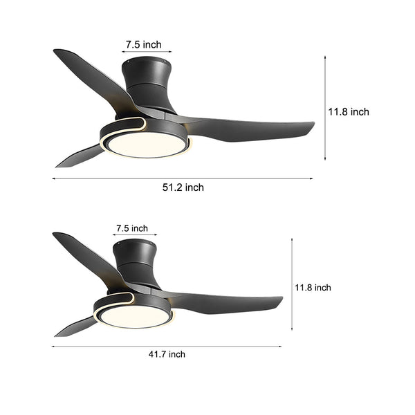 Remote Control Variable Frequency Dimming Integrated Ceiling Fan Light Supports Forward And Reverse
