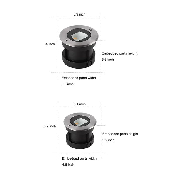 Ultra Thin Waterproof Recessed Step Lights Led Ground Lighting For Stairs Decks Ip65 110 240V Warm White