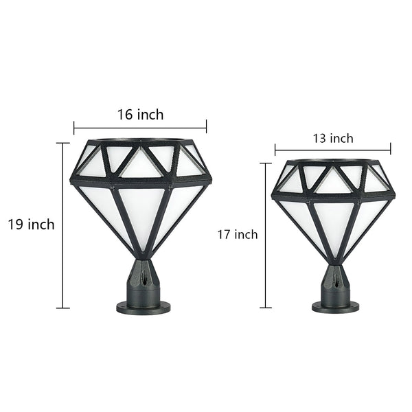 Unique Diamond Shaped Led Post Lights Outdoor Lights Waterproof Fence Post Lights