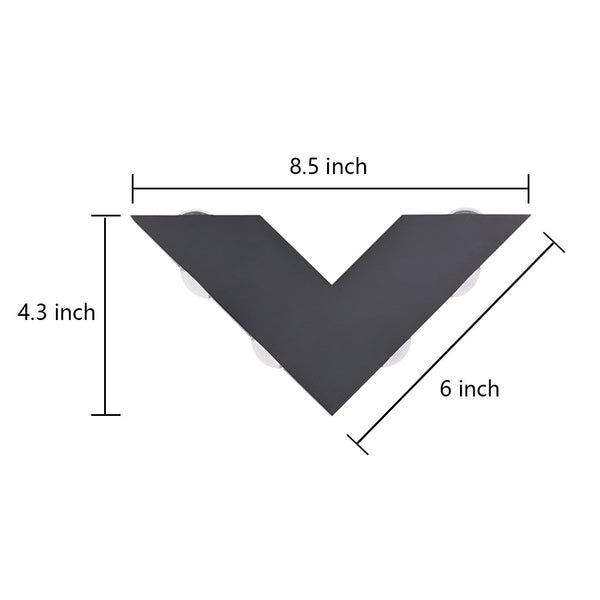 V Shaped Waterproof Led Black Modern Outdoor Wall Lamp