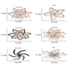 Flower Shaped Three Step Dimming Led Nordic Ceiling Fan Lights