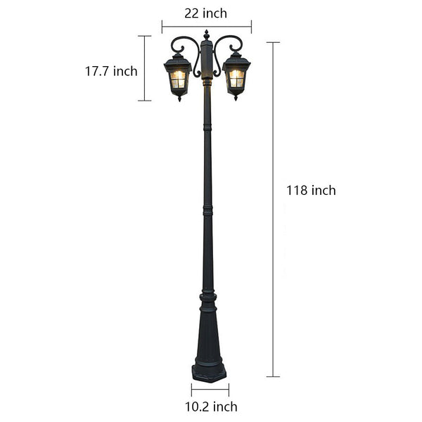 2 Lights Outdoor Pole Light Li002056