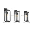 Rectangular Black Outdoor Wall Lamp Li002101
