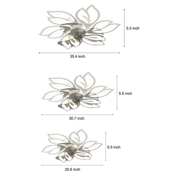 Flower Led Modern Ceiling Fan Li002102