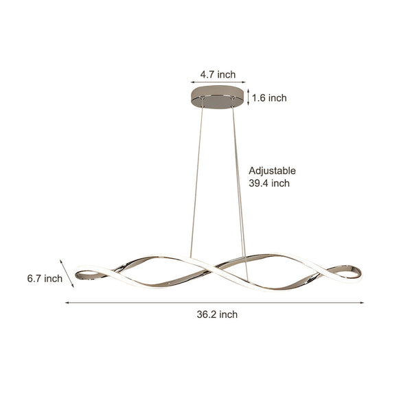 Creative Waves Electroplating Modern Chandelier Li002169