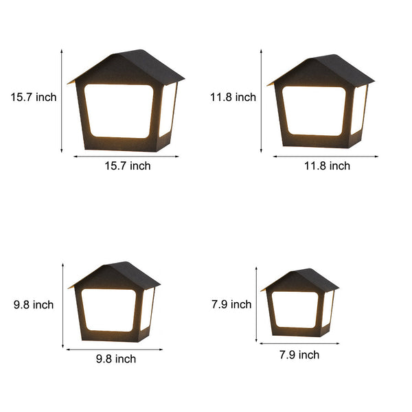 Cottage Shaped Modern Solar Fence Post Lights Li002306