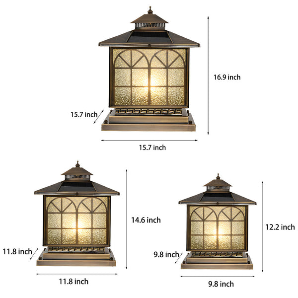 Classical Bronze Solar Post Caps Lights Li002358