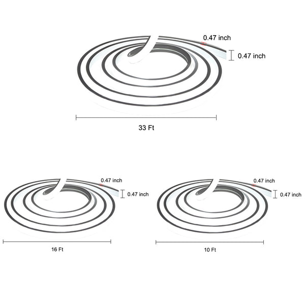 24V Waterproof Recessed Silicone Side Emitting Flat Led Strip Lights For Step And Deck Lighting