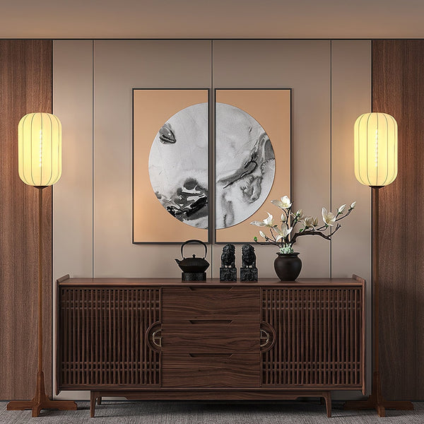 Lantern Cloth Art Floor Lamp