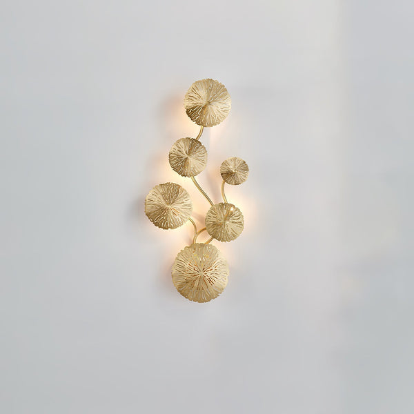 Pure Copper Lotus Leaf Wall Sconce