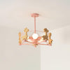 Lovely Deer Wooden Chandelier