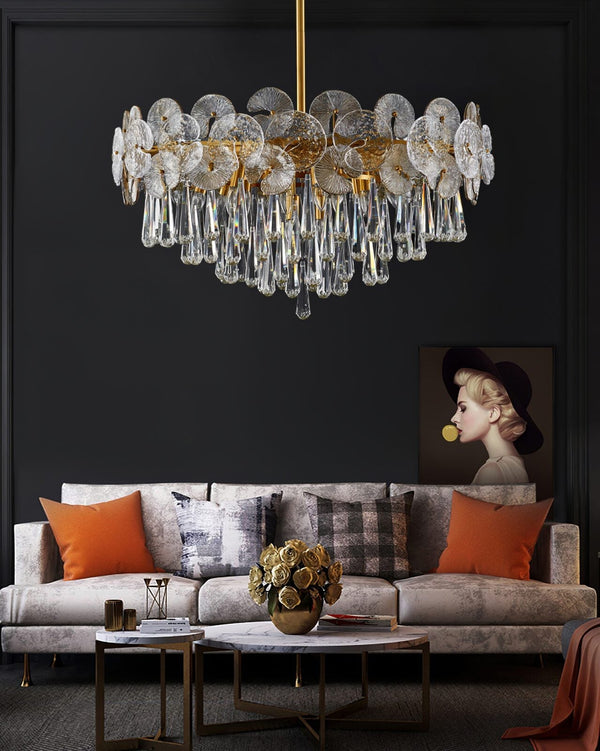 Luxurious Droplet Copper Chandelier