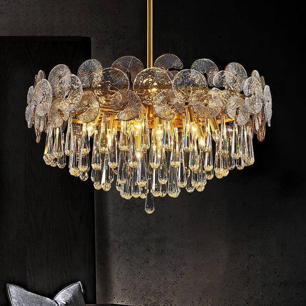 Luxurious Droplet Copper Chandelier