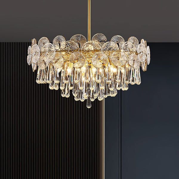 Luxurious Droplet Copper Chandelier