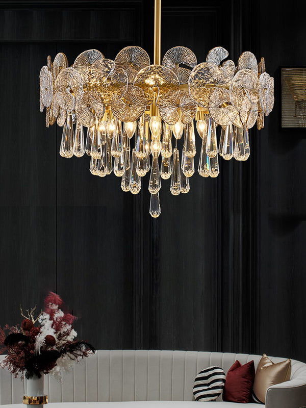 Luxurious Droplet Copper Chandelier
