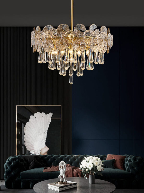 Luxurious Droplet Copper Chandelier