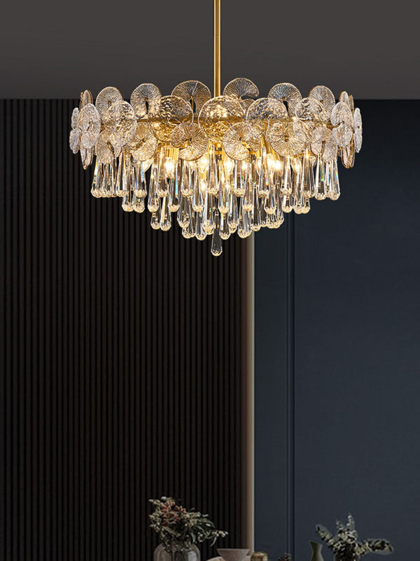 Luxurious Droplet Copper Chandelier