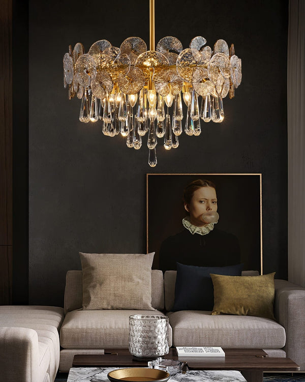 Luxurious Droplet Copper Chandelier