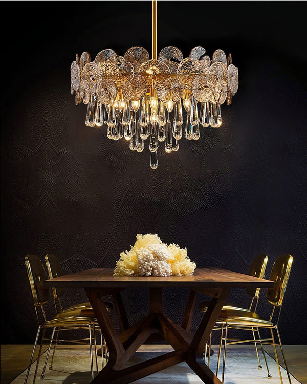Luxurious Droplet Copper Chandelier