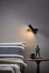 Modern Minimalist Wall Lamp with Wood and Metal, LED Wall Sconce for Bedroom and Hallway