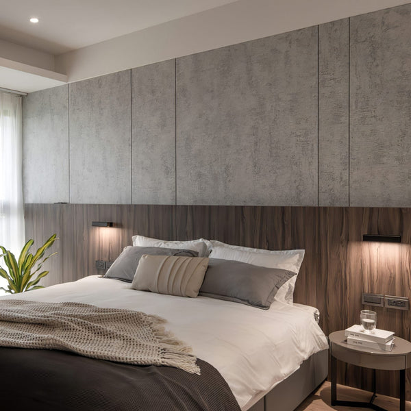 Modern Minimalist Wall Lamp with Wood and Metal, LED Wall Sconce for Bedroom and Hallway