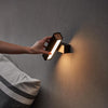 Modern Minimalist Wall Lamp with Wood and Metal, LED Wall Sconce for Bedroom and Hallway