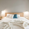 Modern Minimalist Wall Lamp with Wood and Metal, LED Wall Sconce for Bedroom and Hallway