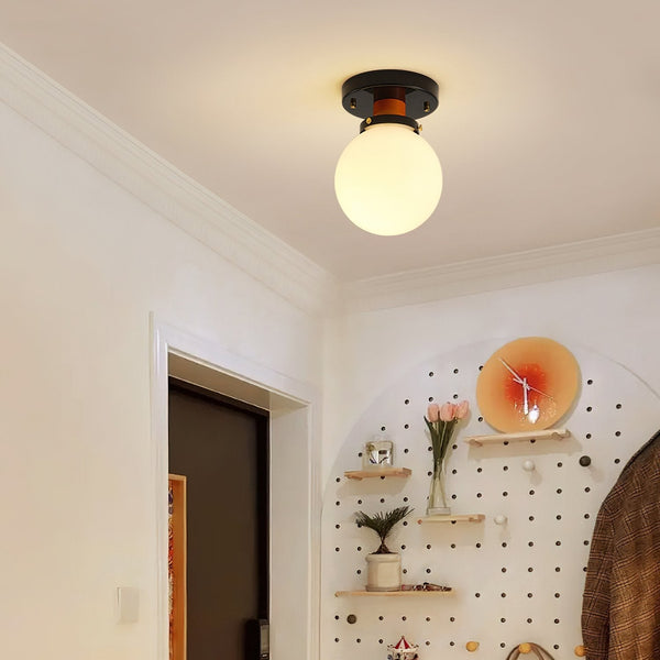 Milkball Glass Ceiling Lamp
