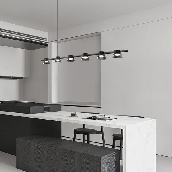 Minimalist Island Glass Chandelier