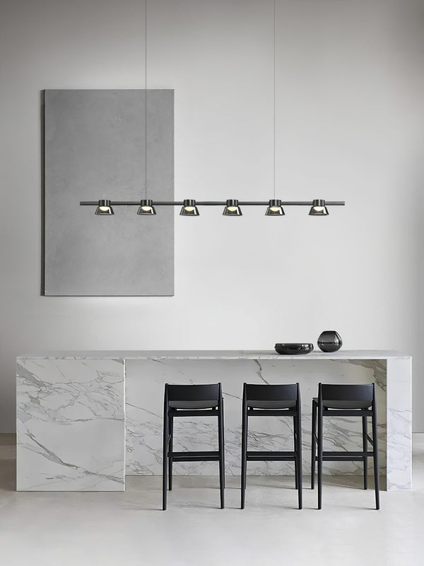 Minimalist Island Glass Chandelier