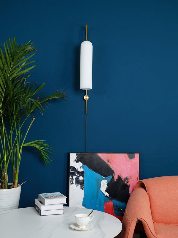 Modern Glass Plug In Wall Lamp