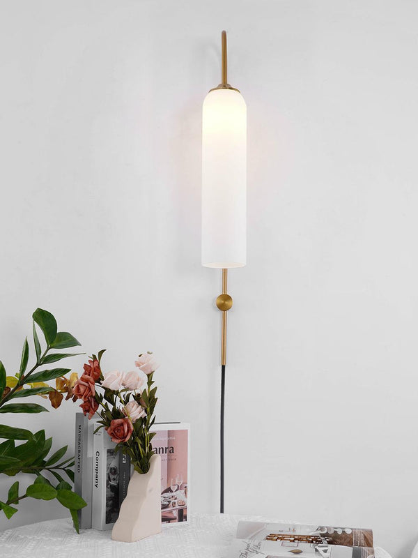 Modern Glass Plug In Wall Lamp