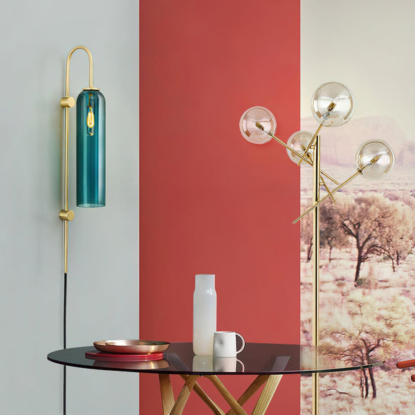 Modern Glass Plug In Wall Lamp