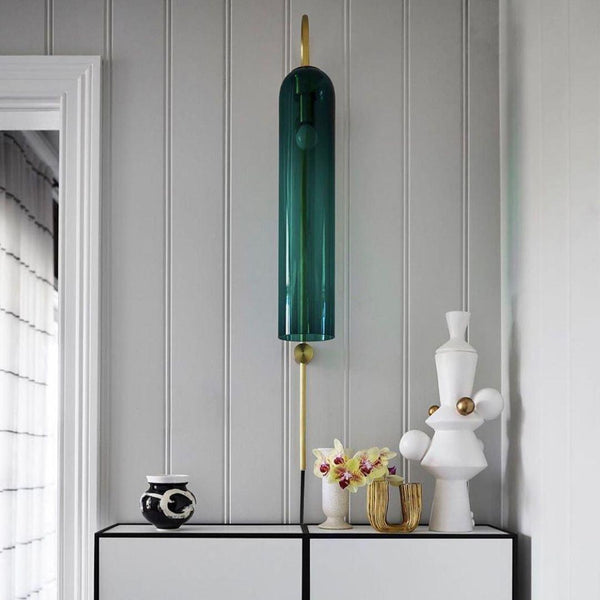 Modern Glass Plug In Wall Lamp