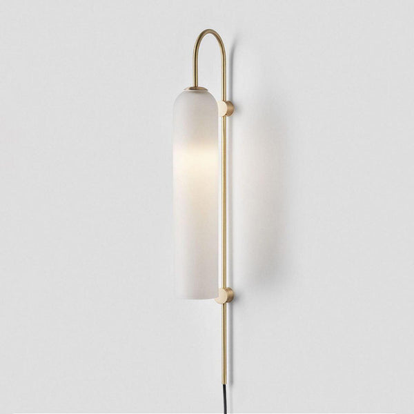 Modern Glass Plug In Wall Lamp