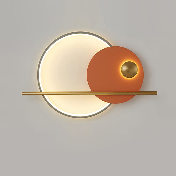 Modern Linear Double Circle Wall Light