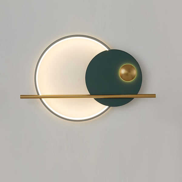 Modern Linear Double Circle Wall Light