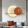 Modern Linear Double Circle Wall Light