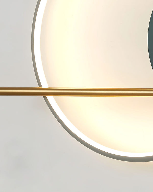 Modern Linear Double Circle Wall Light
