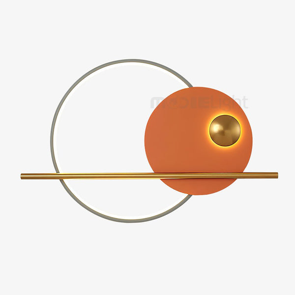 Modern Linear Double Circle Wall Light