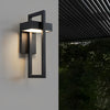 Rectangular Black Outdoor Wall Lamp Ha077342