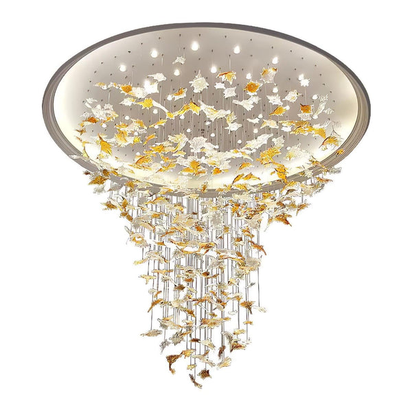 Multicolor Crystal Maple Leaf Chandelier