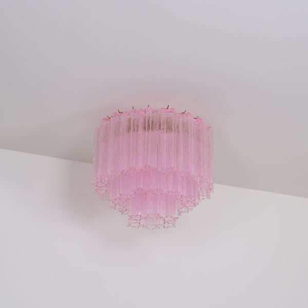 Murano Pink Glass Ceiling Light