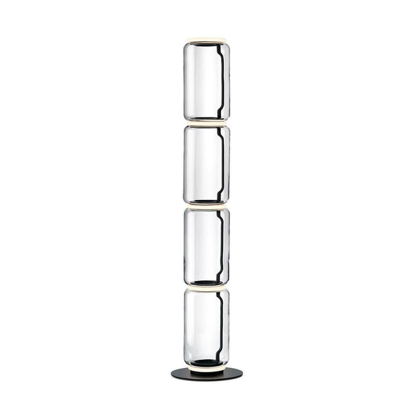 Bamboo Glass Floor Lamp